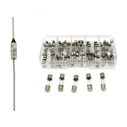 10 Pcs Circuit Cut Off TF 160 Celsius 250V 10A Temperature Thermal Fuses & 100Pcs Set 5X20mm Quick Blow Glass Tube Fuses