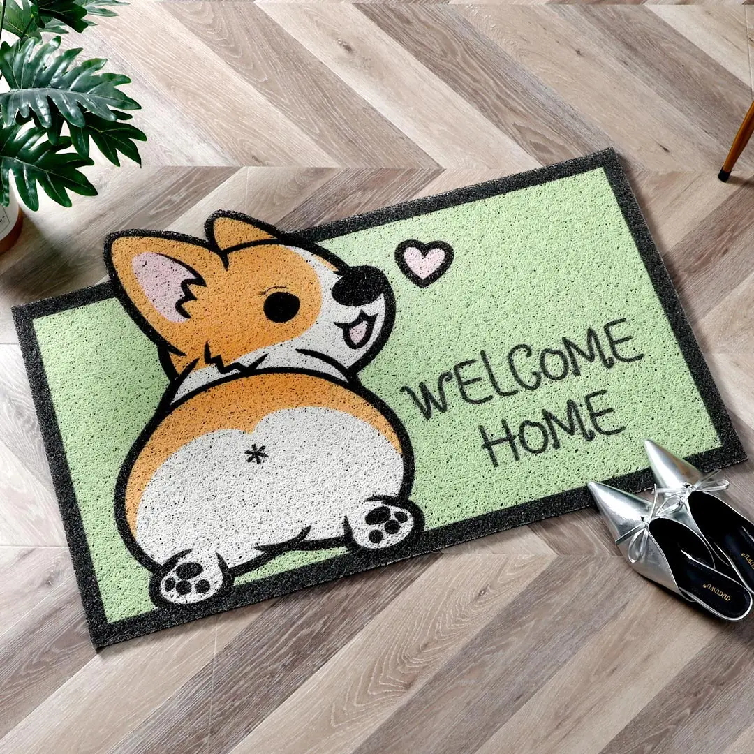 

Adorable into the door floor gasket into the door mat cartoon gate thickened PVC foot mat network celebrity cat and dog carpet