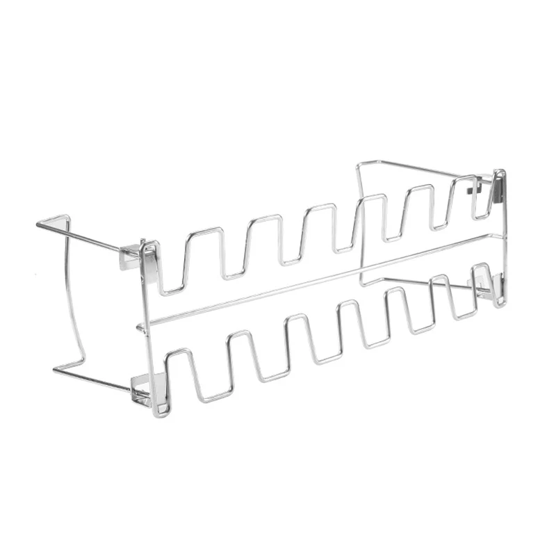 Portable Stainless Steel Folding Chicken Leg Rack With Tray Household Oven Barbecue Plate BBQ Barbecue Tool Utensils