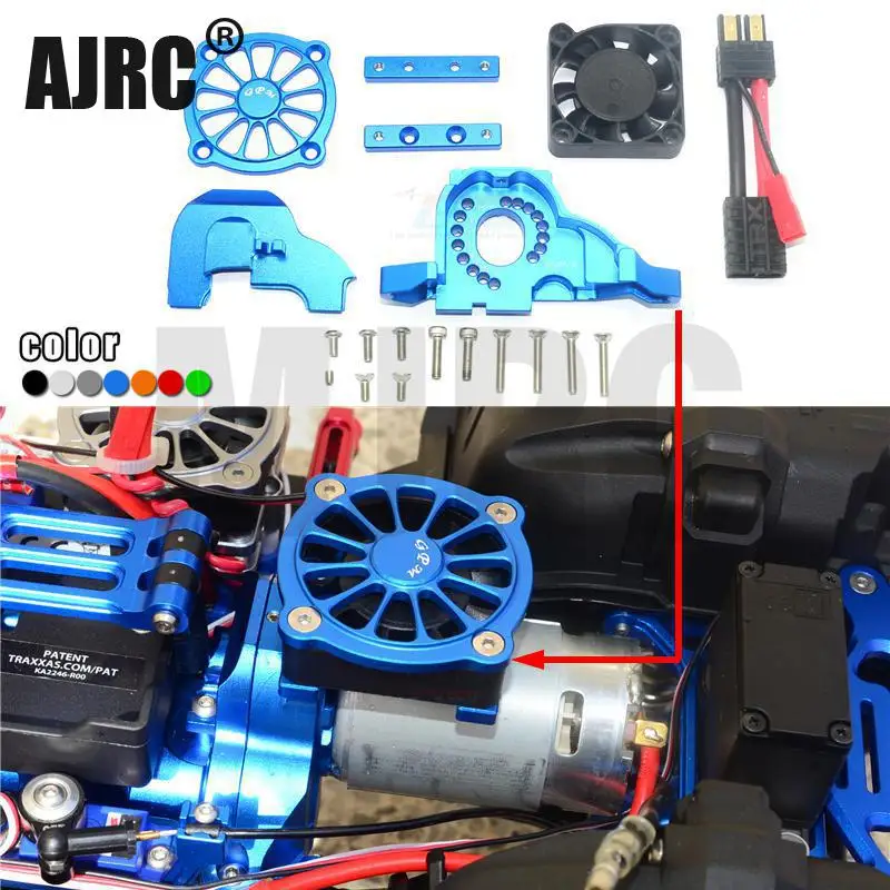 

For Trax Trx-4 Universal Aluminum Alloy Integrated Motor Mount And Gear Cover. With Cooling Fan Set
