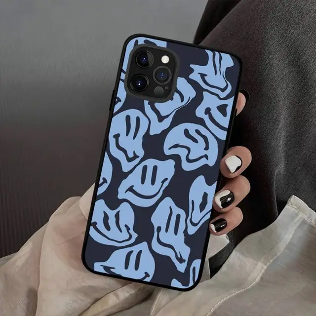 Trippy Smiley Face Phone Case for iPhone 13 12 mini 11 pro Xs max Xr X 8 7 6 6s Plus 5s cover a10
