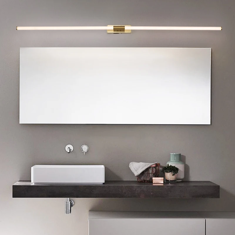 

Modern Led Bathroom Mirror Light Gold Bedroom dressing table mirror lamp Entrance hallway Mirror lighting 360 degree light