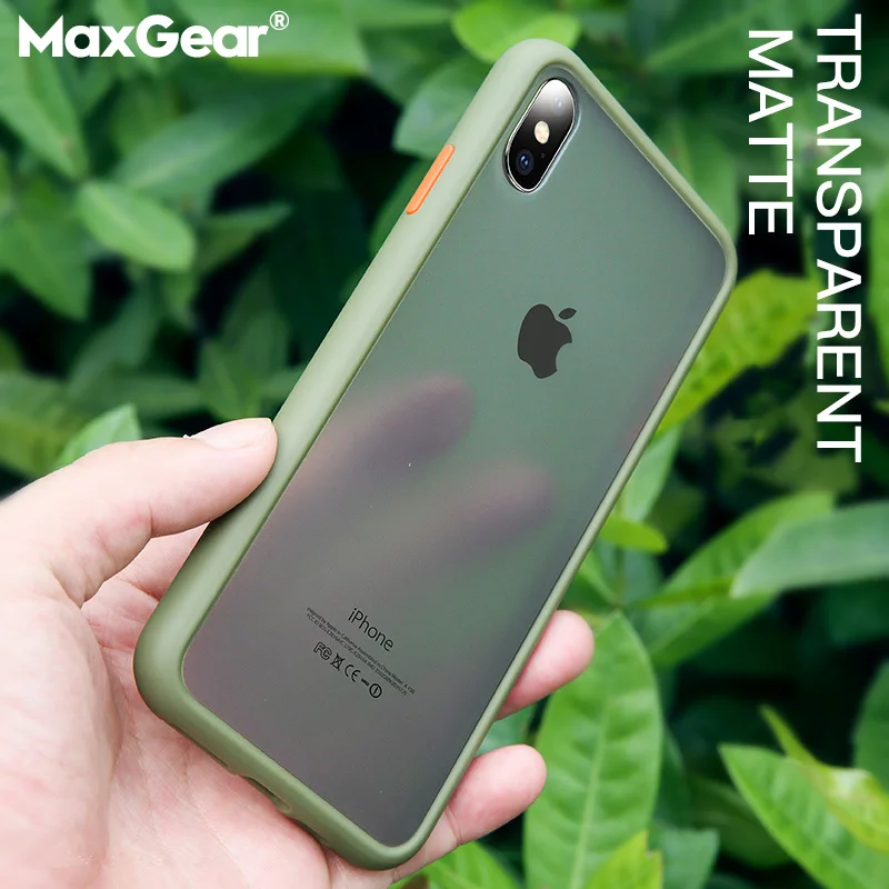 

Soft Silicone Frame Clear Matte Cases For iPhone X XS Max XR 6 S 6S 7 8 Plus i Phone 8Plus 7Plus Luxury Airbag Shockproof Covers