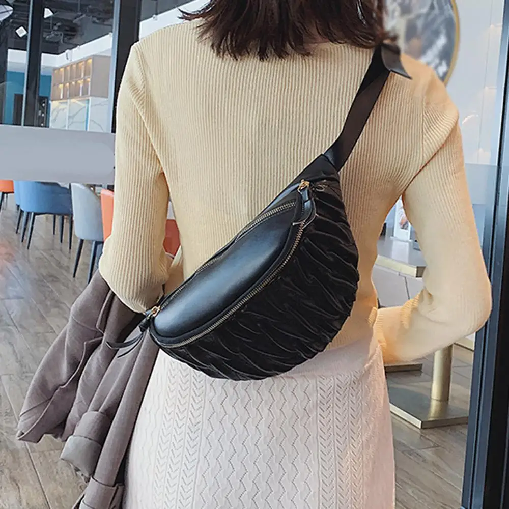 Модная женская сумка из искусственной кожи на молнии сумка почтальона сумка для почек чехол на пояс Сумка для женщин складная сумка формы «банан» кошелек a20