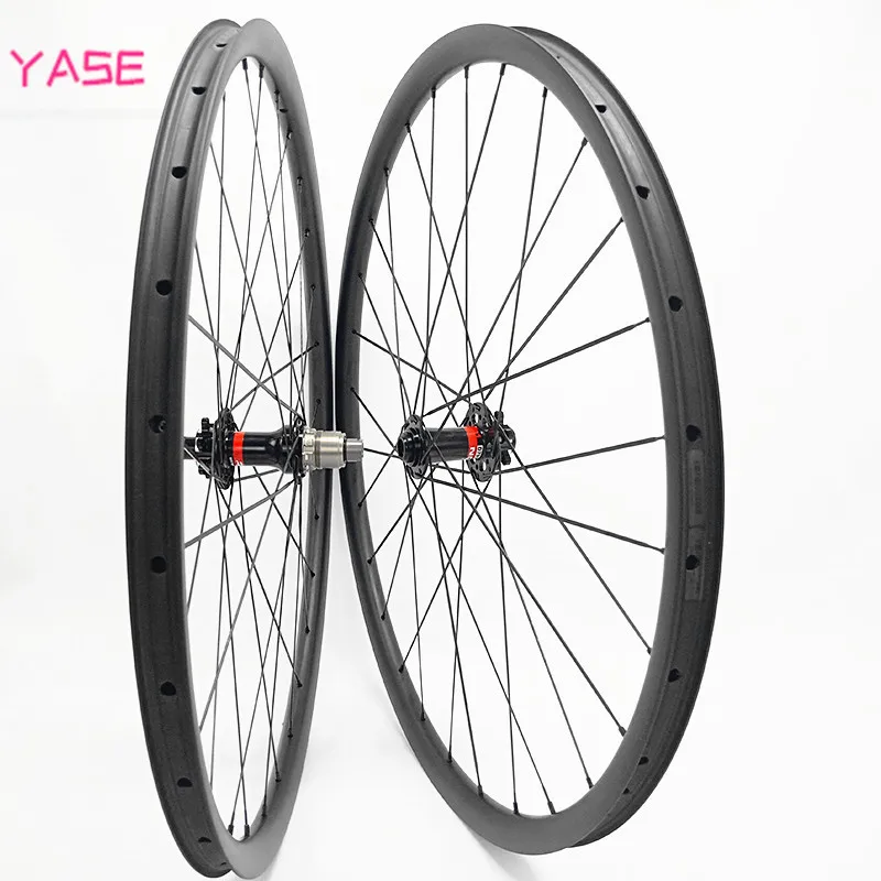 Велосипедный диск YASE 29er carbon mtb wheelset 27 4x23 мм бескамерный aro 29 ассиметричный boost NOVATEC