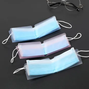 

5pcs Disposable Mask Holder Organizer Clip Face Mask Cover Storage Folding PP Plastic Clip Portable Mask Storage Clip