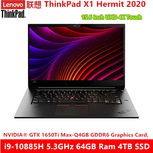 Ноутбук Lenovo ThinkPad X1 Gen 3 Hermit с i9-10885H 5 ГГц 32 Гб Ram 2 ТБ SSD 15 6 дюймов 4K Touch GTX 1650Ti GDDR6 |