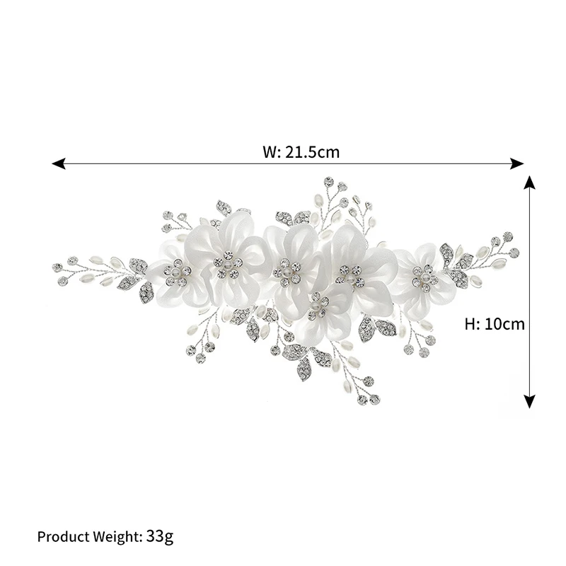Handmade Flower Hair Comb Clips for Women Accessories Silver Color Bridal Wedding Hair Jewelry Prom Bride Headpiece Gifts hair comb hair accessory