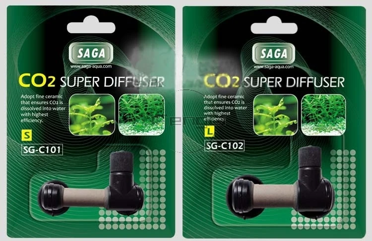 SAGA простой CO2 диффузор темно-коричневый Сверхтонкий супер рафинирующий эффект для растений аквариума