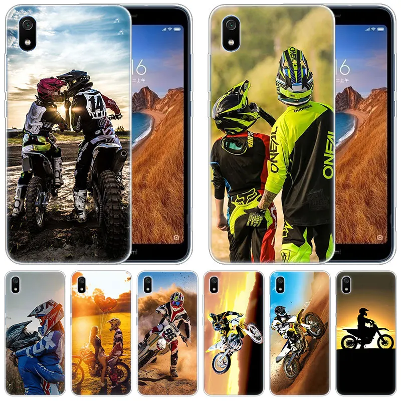 Luxury Silicone Case Motocross Dirt Bikes For Xiaomi Redmi K20 Pro 7 7a