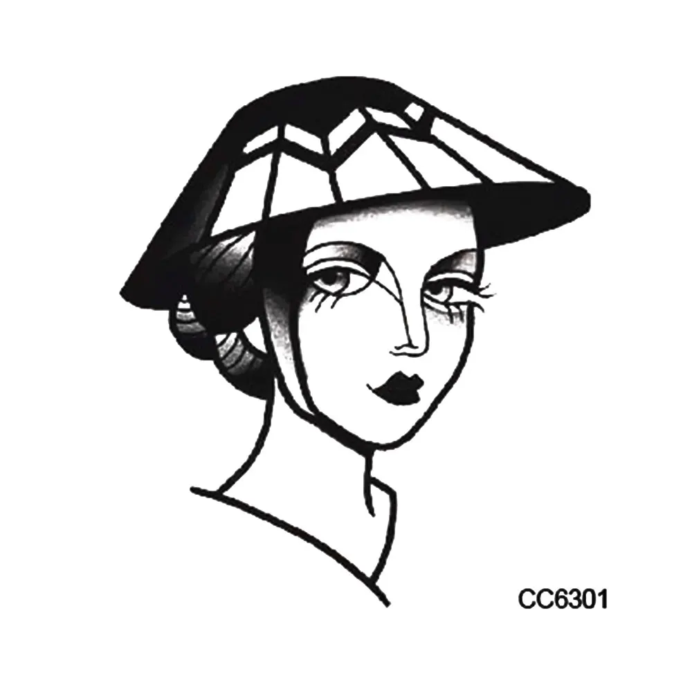 2 шт. оригинальные черные Временные татуировки ручная роспись настоящие