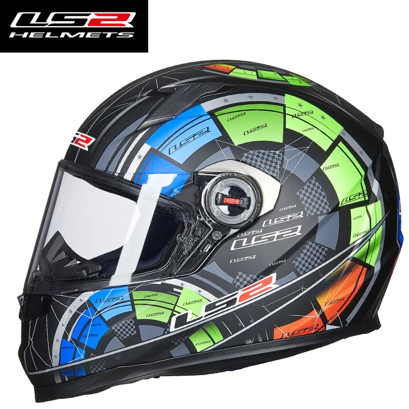 Comprar casco LS2 FF358 cara completa casco de la motocicleta de Alex Barros de carreras de motocross hombre mujer ls2 Original de la CEPE aprobó Multi color de sol visor