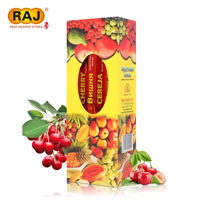 Raj Natural India Bot Füstölő Ömlesztett Ömlesztés, Cseresznye Ízű Aromaterápia, Tiszta Levegő Illat Pihenés, Jóga, Meditáció, Frissítés, Ajándékcsomag - Image 3