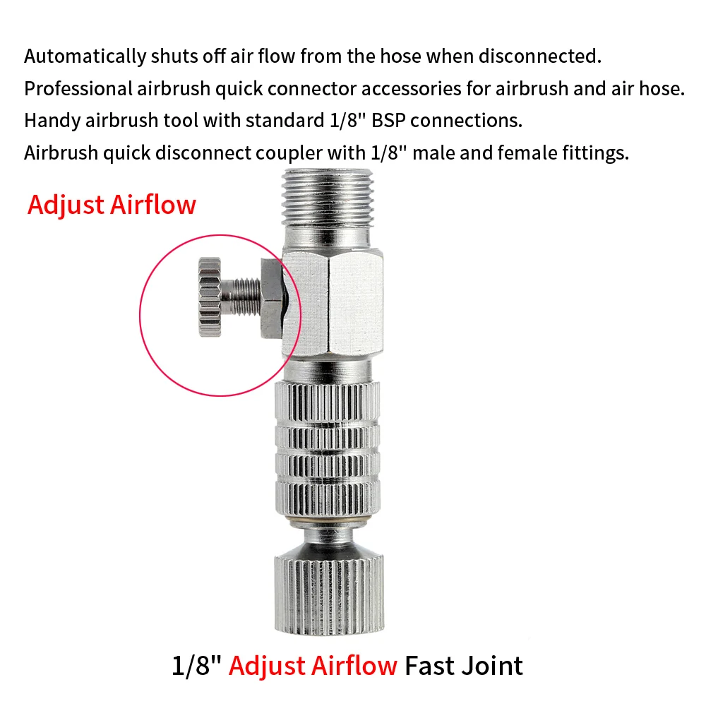 Разъединитель муфта для воздушной щетки воздушный шланг Аксессуары для аэрографов Аэрограф Регулировка воздушного потока управление