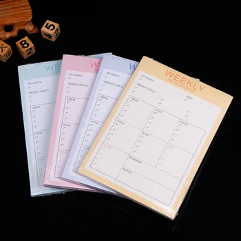 

128Sheets Creative Desktop Plan Book Notepad Sticky Note Tearable Notes Book Schedule Note Paper