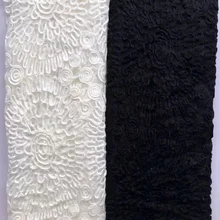 GLace 1Y/лот черный белый хлопок ткань Прозрачная мягкая сетка кружева женское платье аксессуары DIY Материал TX1523