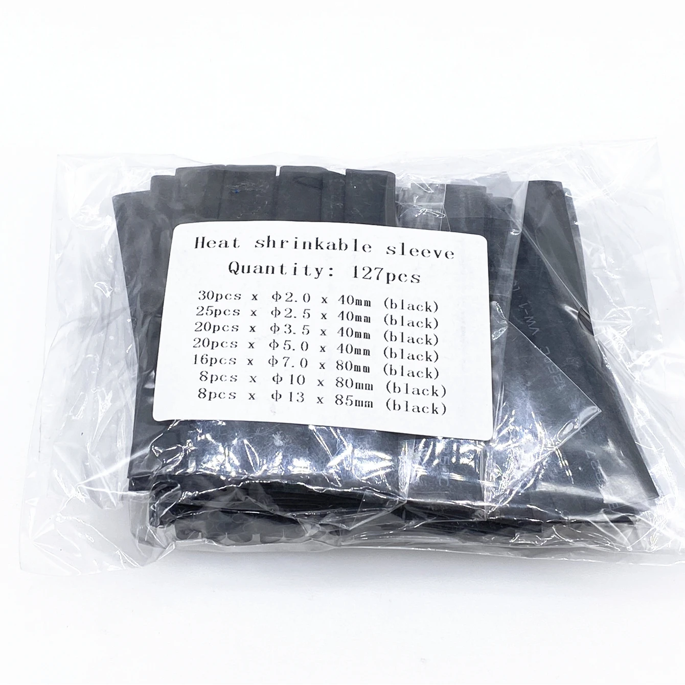 Heat shrink sleeving tube assortment kit electrical connection electrical wire wrap cable waterproof shrinkage 2:1 127 Pcs heat shrink tubing