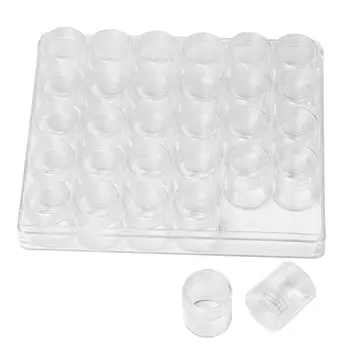 

30 Grids Transparent Storage Container Set Dustproof Desktop Organizer Jewelry Medicine Paint Holder Display Case