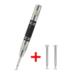 Punzón automático de centro para carpintería, herramienta de indentación de madera, aguja ajustable General, con resorte, herramienta de perforación de Metal