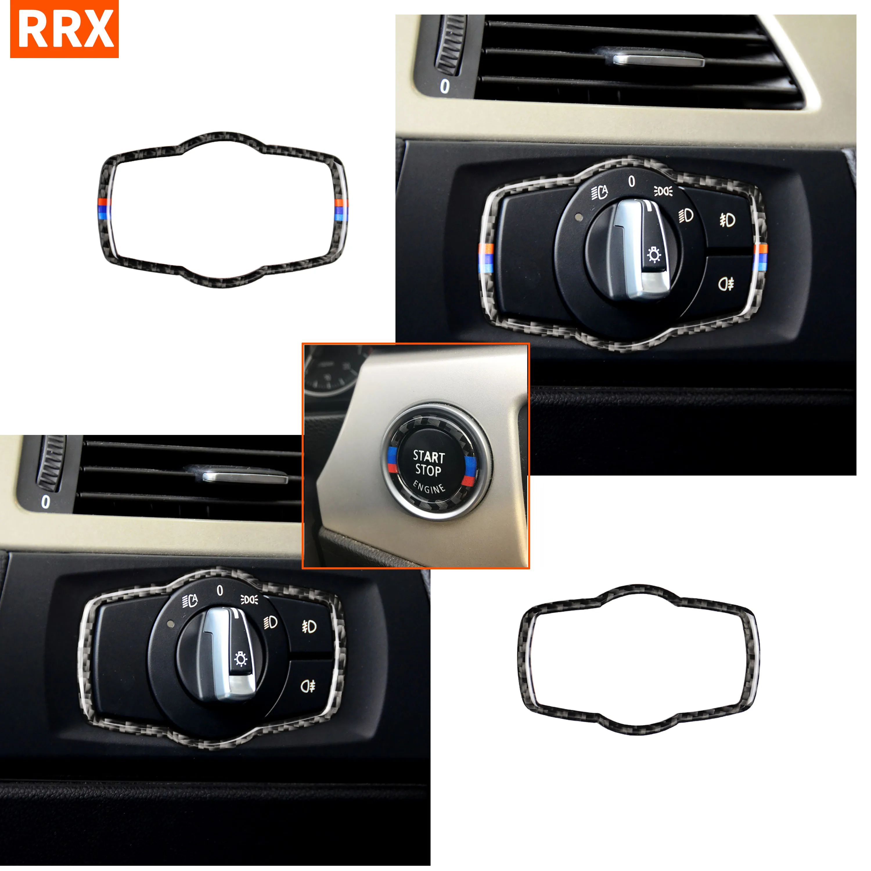 Для BMW 3 серии E90 E92 E93 2005 2012 кнопка переключателя фары рамка наклейка Отделка