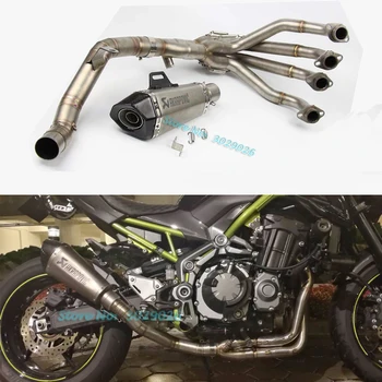 

New Slip On Full Complete System with Exhaust For Kawasaki Z900 2017 Motorcycle Modified Muffler Pipe Front Header Pipe Tube