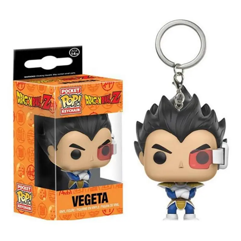 Funko Pop Pocket Dragon Ball брелок Goku Vegeta фигурка игрушки - Цвет: Vegeta