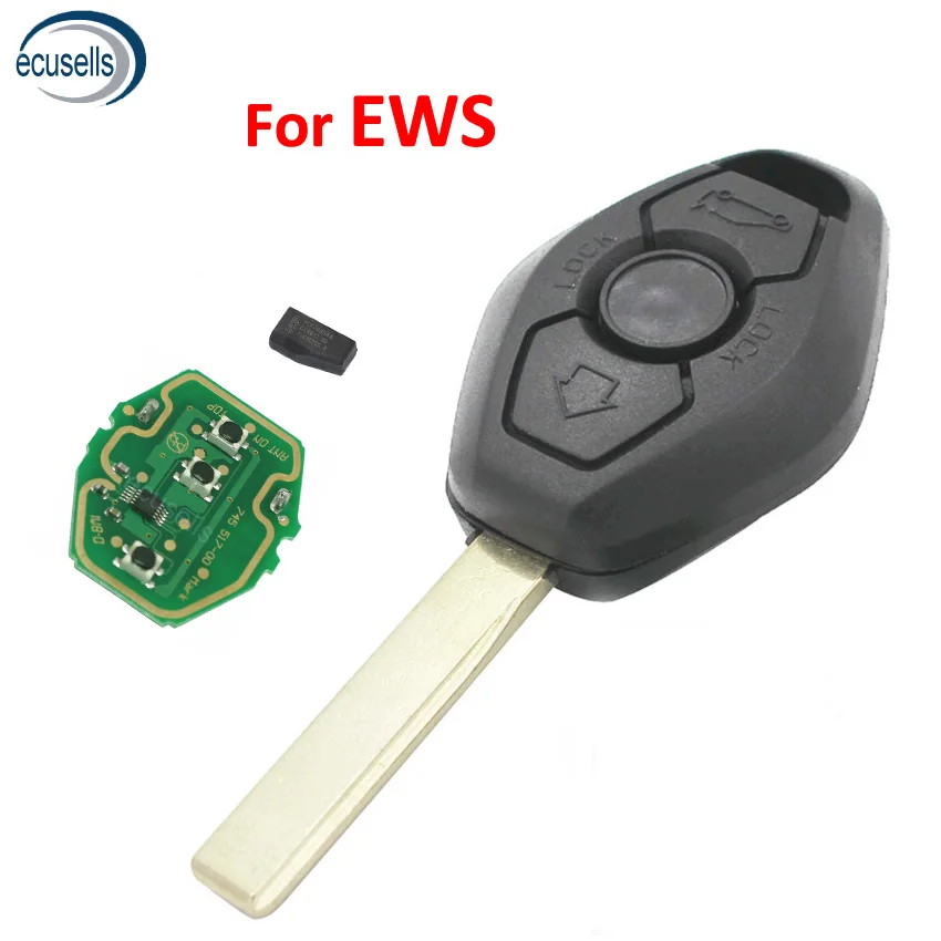EWS 3 кнопки Smart Remote Key для BMW 5 7 серии E38 E39 E46 315 МГц/433 МГц с ID44 (PCF7935) чип HU92 Blade |