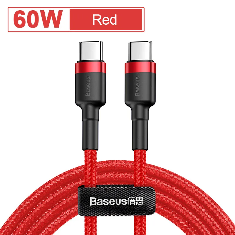 iphone fast charger cable Baseus USB C to USB Type C Cable for MacBook Pro Quick Charge 3.0 100W PD Fast Charging for Samsung Xiaomi mi Charge Cable samsung phone charger Cables