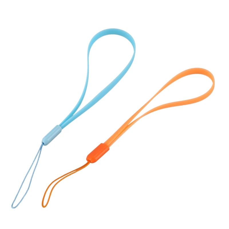 Soft Wrist Strap / Cellphone, Key Chain Blue, 2 Pieces, Orange Soft Wrist Strap / Cellphone, Key Chain Blue, 2 Pieces, Orange