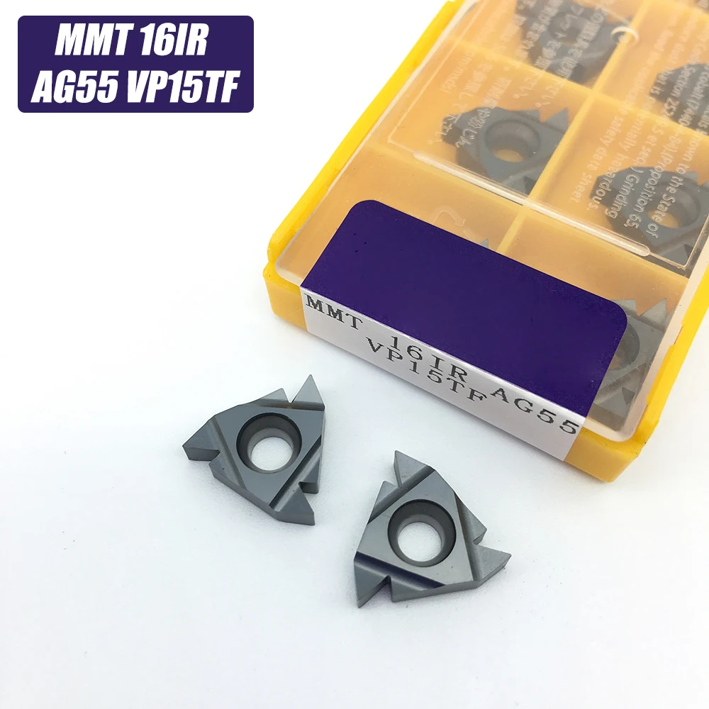 

10pcs MMT 16IR AG55 VP15TF carbide inserts Thread Turning tool cutting tool Lathe Tools Milling cutter CNC tool 16IRAG55