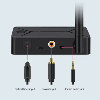 

Bluetooth Audio Transmitter 3.5mm 3.5 AUX Jack RCA USB Coaxial Optical Adapter LX9B