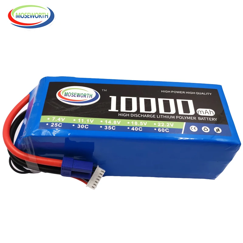 6S RC игрушки LiPo батарея 22,2 V 10000mAh 25C для радиоуправляемый самолет, Квадрокоптер автомобиль Лодка вертолет RC батареи LiPo 10Ah 22,2 V