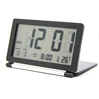 

Calendar Digital Flip Temperature Mini Home Desk Office Folding Electronic Silent Alarm Clock Travel LCD Display