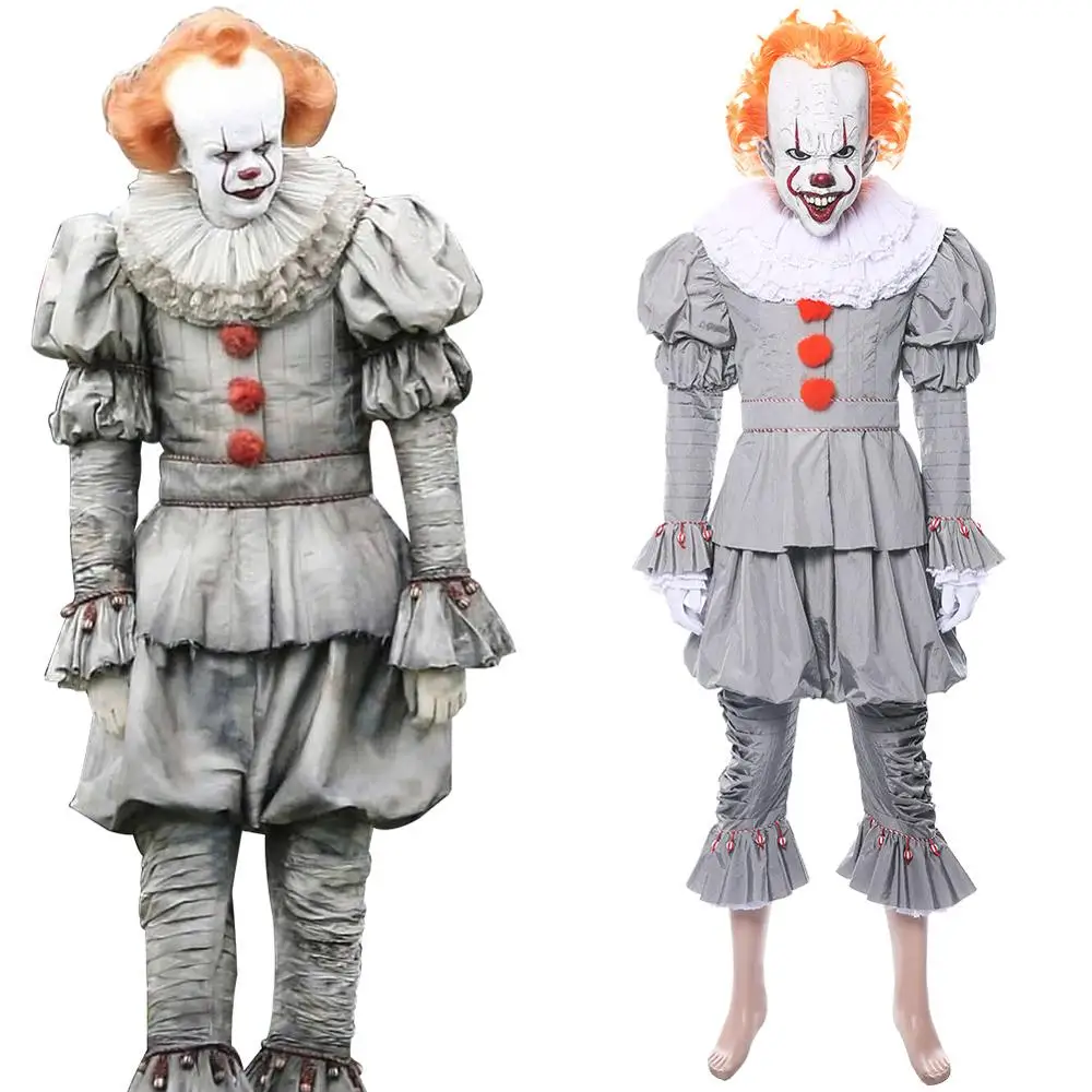 Stephen King's It Pennywise костюм для косплея It: Chapter Two Pennywise наряд клоуна Хэллоуин террор для взрослых мужчин и женщин костюм