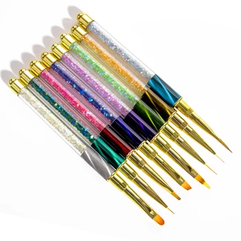 

RBAN NAIL 1pcs UV Gel Nail Art Liner Painting Gradient Brush Cat Eyes Rhinestone Handle Manicure Line Drawing Pen Brushes