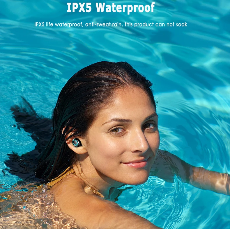 Mr 8D Wireless Earphone Bluetooth V5.0 Wireless Bluetooth Headphone LED Display With 2000mAh Power Bank Headset With Microphone