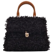 Элегантная женская маленькая сумочка зимняя модная новая качественная мягкая плюшевая женская дизайнерская сумка на плечо