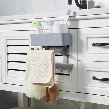

Kitchen Cupboard Door Plastic Storage Rack For Sponge Rag Tool Home Wardrobe Cabinet Wall Organizer Hanger Holder With Hook