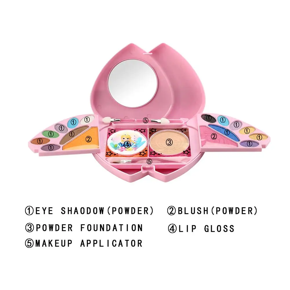 24Pcs Girls Makeup Set Cosmetic Case Kits Non-Toxic Christmas Gift Non Toxic Washable Safety Toys Foe Chiildren Makeup Set Toy