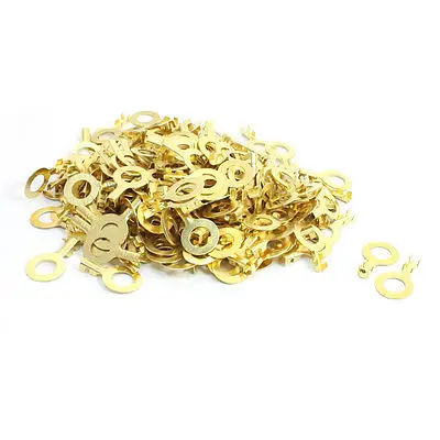 

200 Pcs 5/16" Stud Dia 3.5mm Wire Non-insulated Ring Terminal Connector