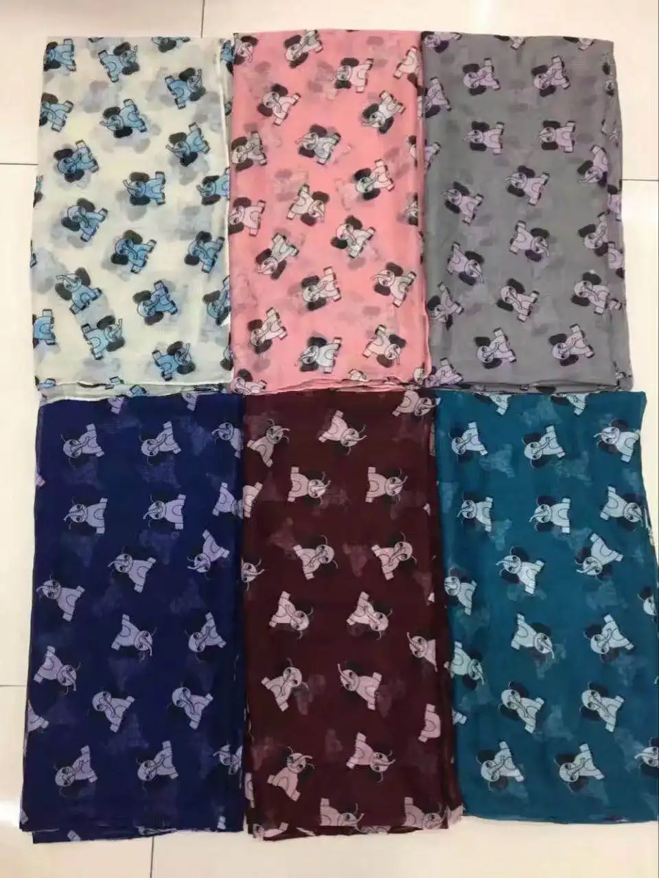 

2016 Hot Sale Cute Elephant Print Scarves And Shawls Mini Elephant Animal Wrap Hijab Muffler 6 Color Free Shipping