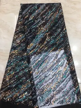 

Bestway African Luxury sequins Lace Fabric 2020 High Quality Nigerian Women Wedding Embroidery Aso Ebi French Tulle Lace Fabric