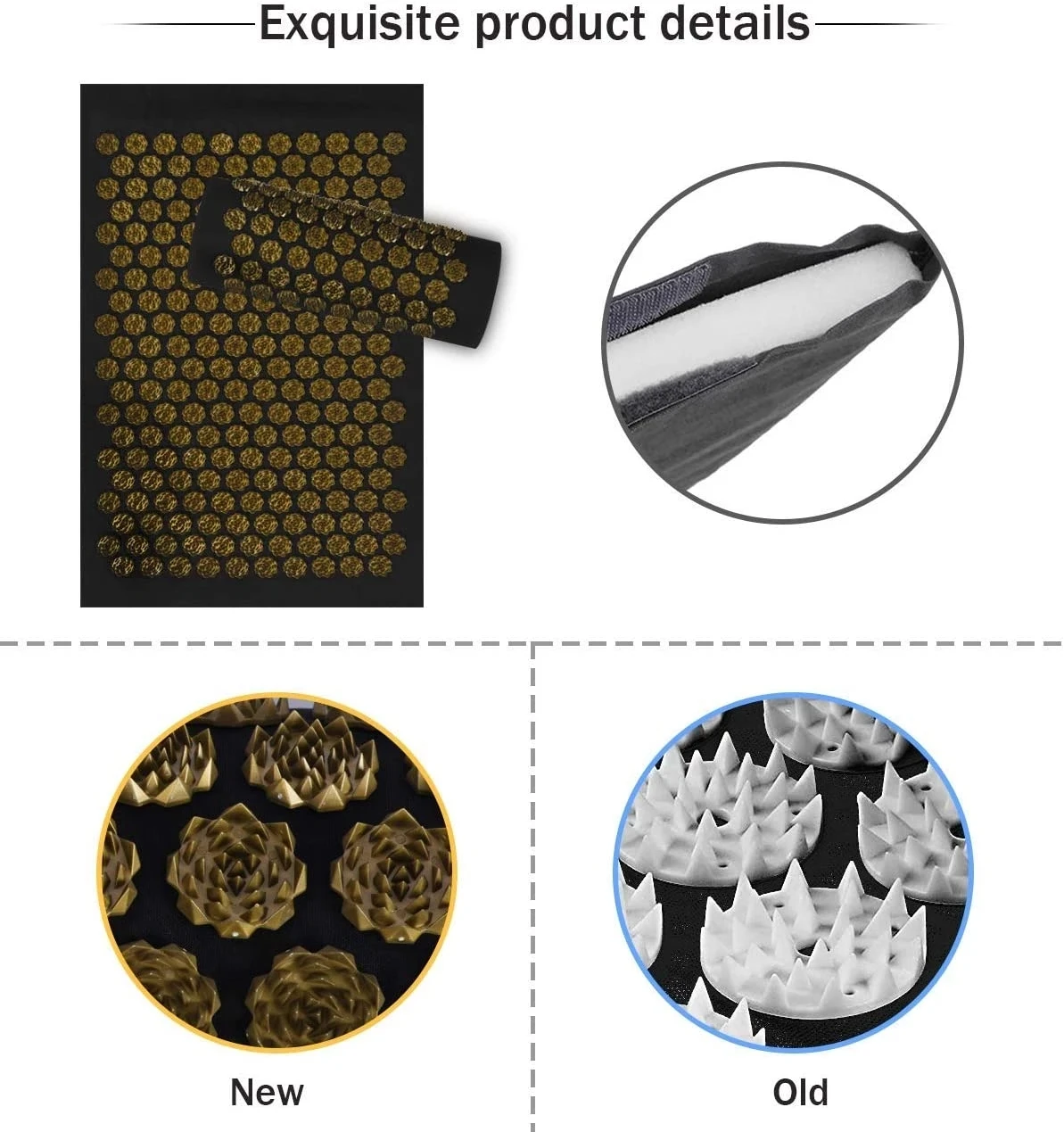 Pranamat Eco Lotus Spike Mat Acupuncture Massage Cushion Kuznetsov's Applicator for Neck Foot Back Yoga Acupressure Massage Mat - Image 5