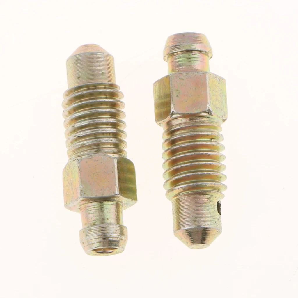 10 Pieces Universal 25mm Brake Bleeder Screws Kits M8*1.25mm Car Motorcycle Front and Rear 