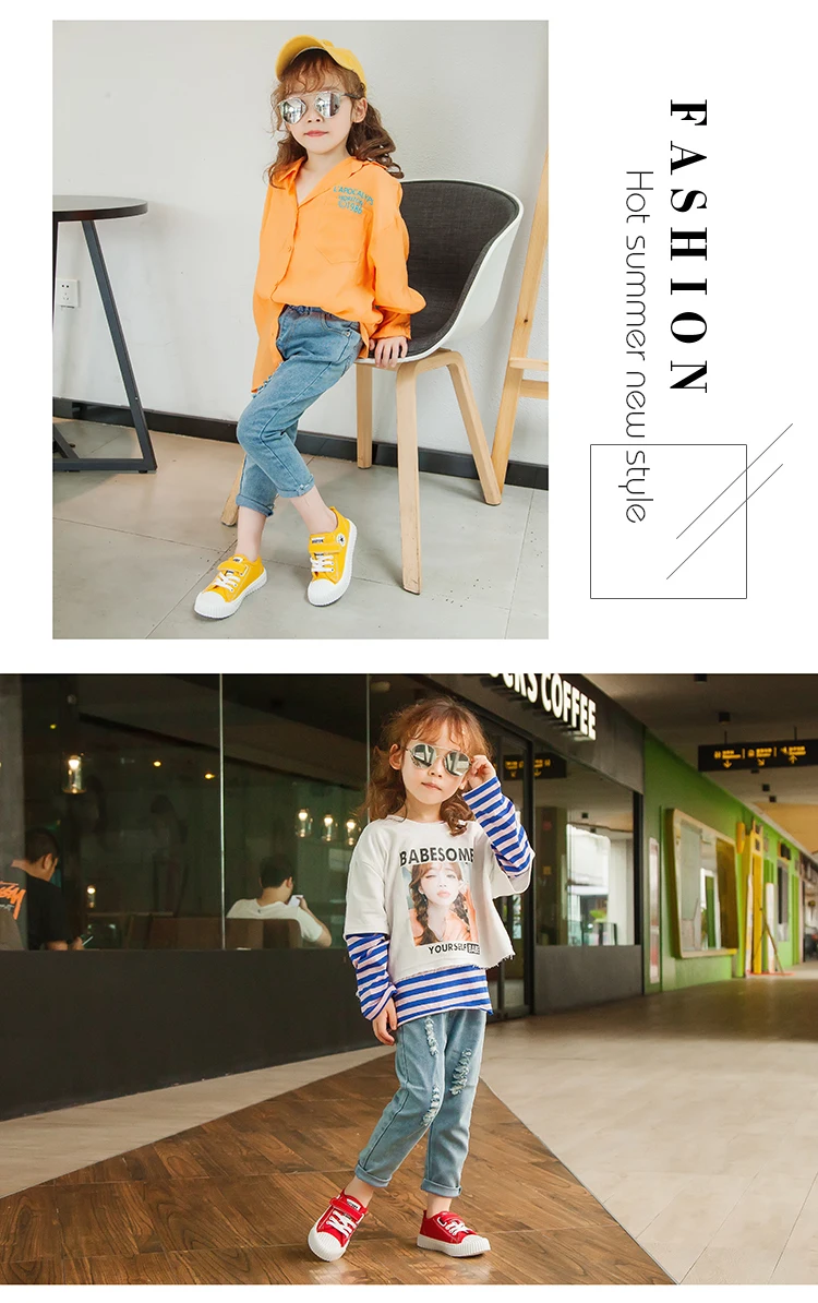 JGSHOWKITO Fashion Brand New Unisex Kids Shoes For Boys Girls Children Casual Sneakers Candy Color Sneakers Classic Running Flat