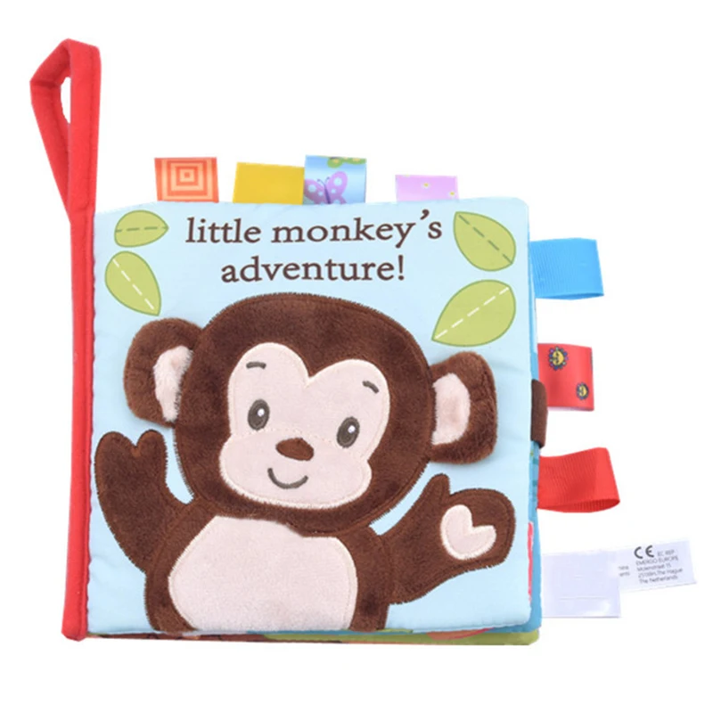 Baby Cloth Book Animal Three-Dimensional Early Education Tag Cute Rattle Toy Style Kids Children Gifts | Игрушки и хобби