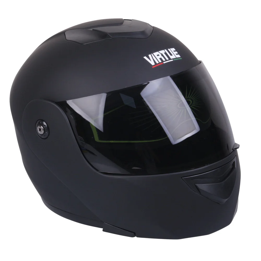 matte black Для мужчин флип мотоциклетный шлем полное лицо Модульная Шлем Мотоцикл шлемы дорожный велосипед защитная шляпа двойные линзы гоночный шлем - Цвет: matte black