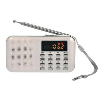 

Mini Portable Am/Fm Radio Mp3 Music Player Speaker Support Micro-Sd/Tf Card(White)