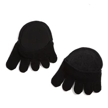 Однотонные с подушкой в передней части стопы, невидимые впитывающие пот сандалии, мягкая подкладка, женские носки, открытый носок, нескользящая подошва