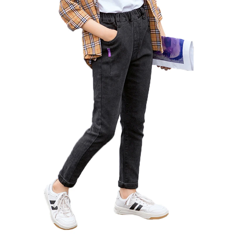 Pantalones pitillo para niña, jeans negros ajustados para y Adolescente, ropa para niña grande de 8, 10, 12, 14 y 16 años, novedad de primavera y otoño de vaqueros| - AliExpress